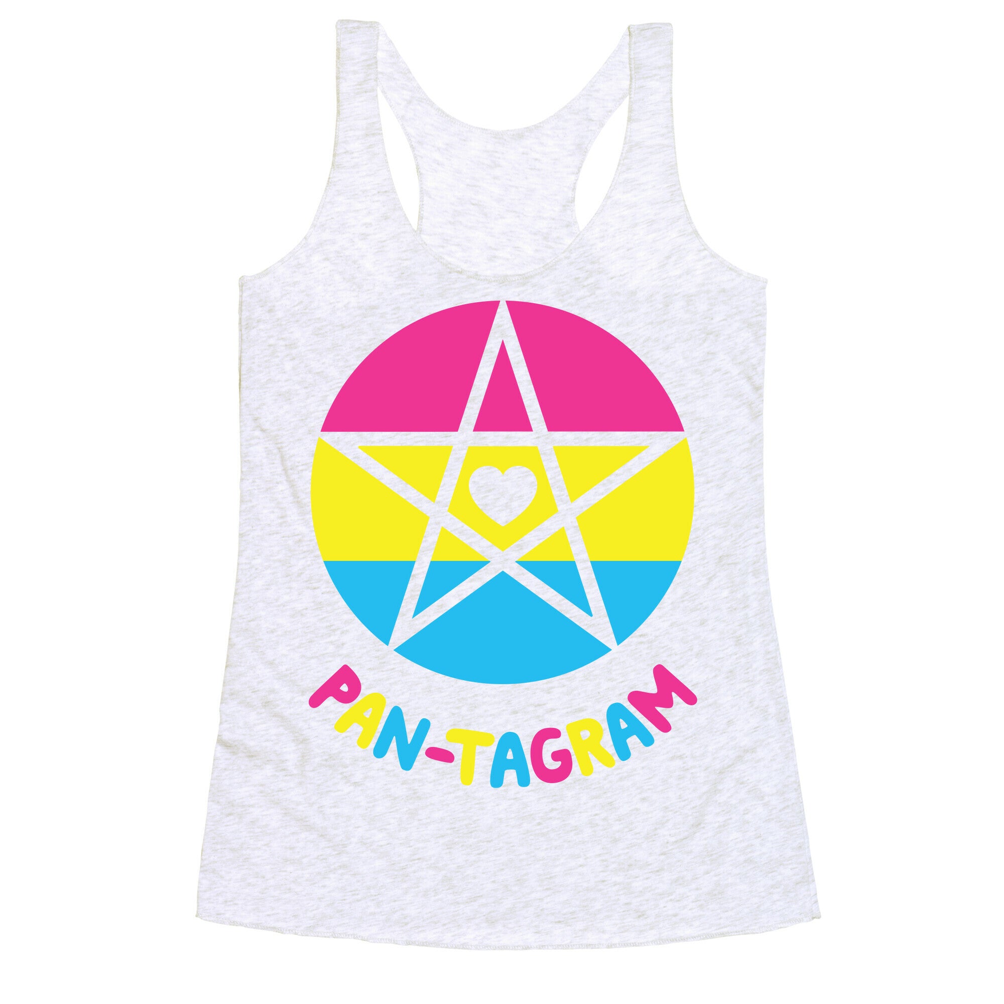 Pan-tagram (Pansexual Pentagram) Racerback Tank